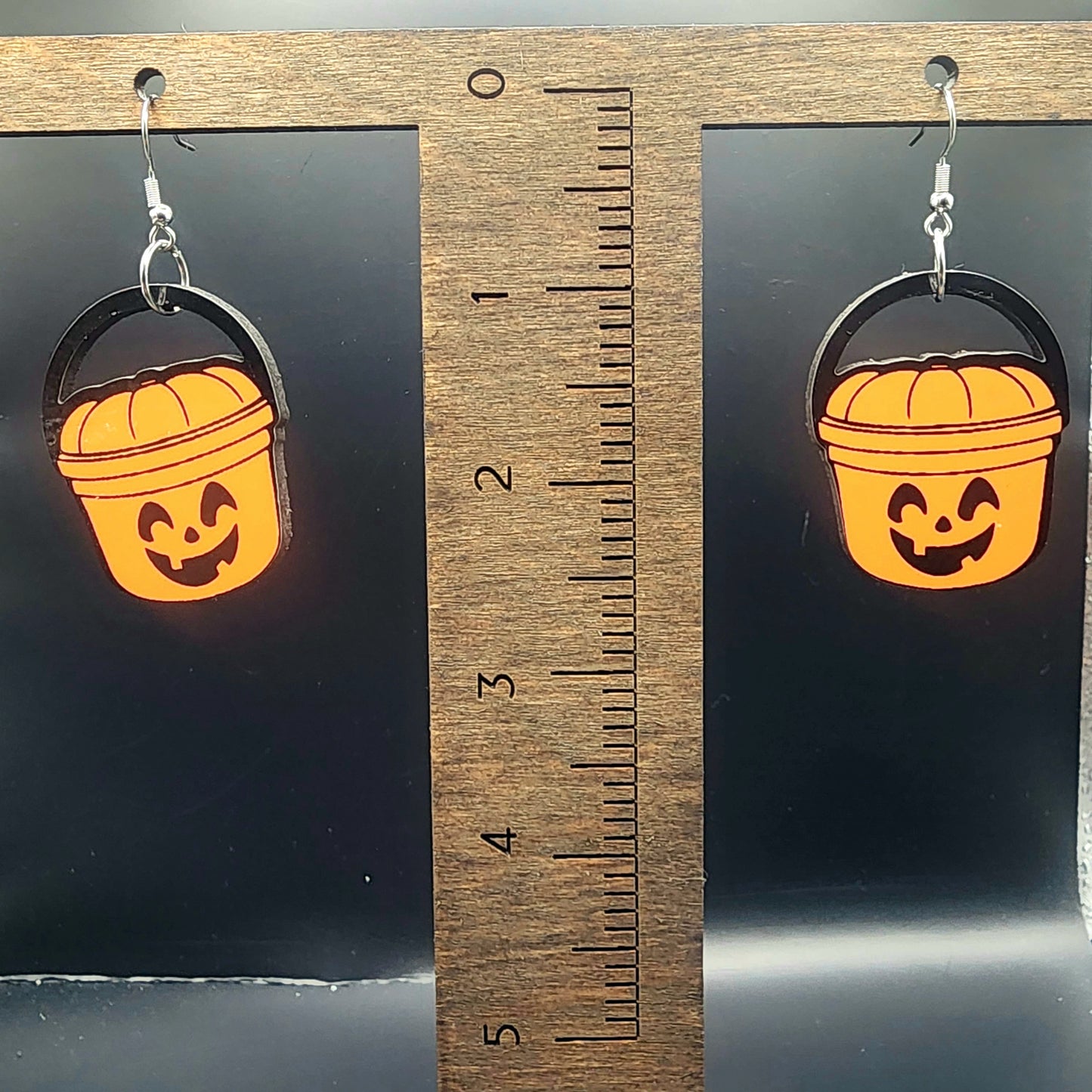 Halloween Pumpkin Pail Earrings