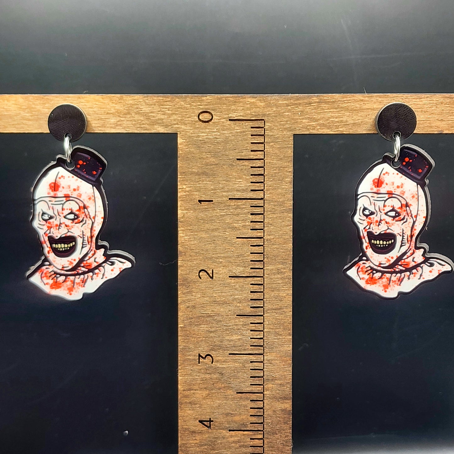 Terrifying Bloody Clown Earrings