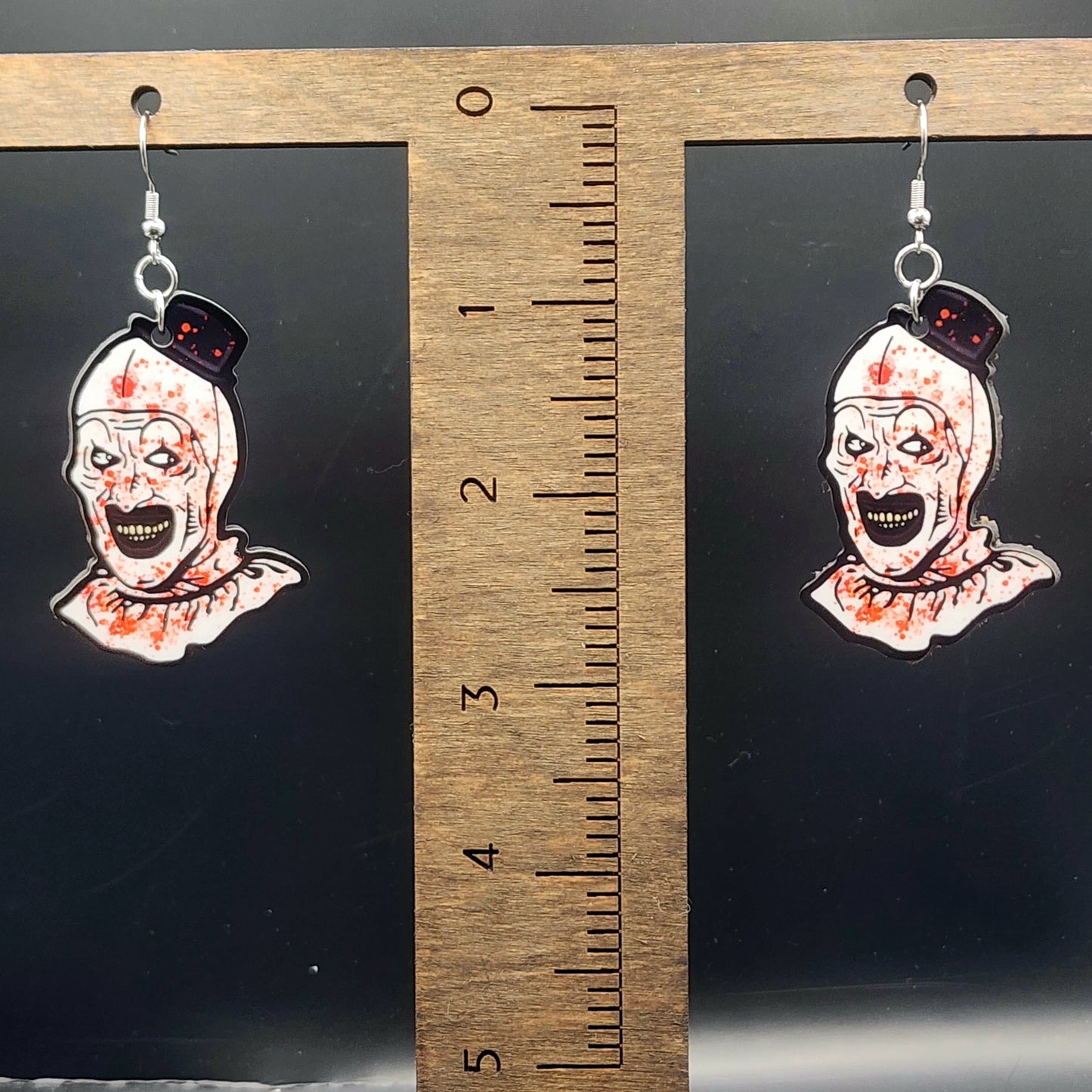 Terrifying Bloody Clown Earrings