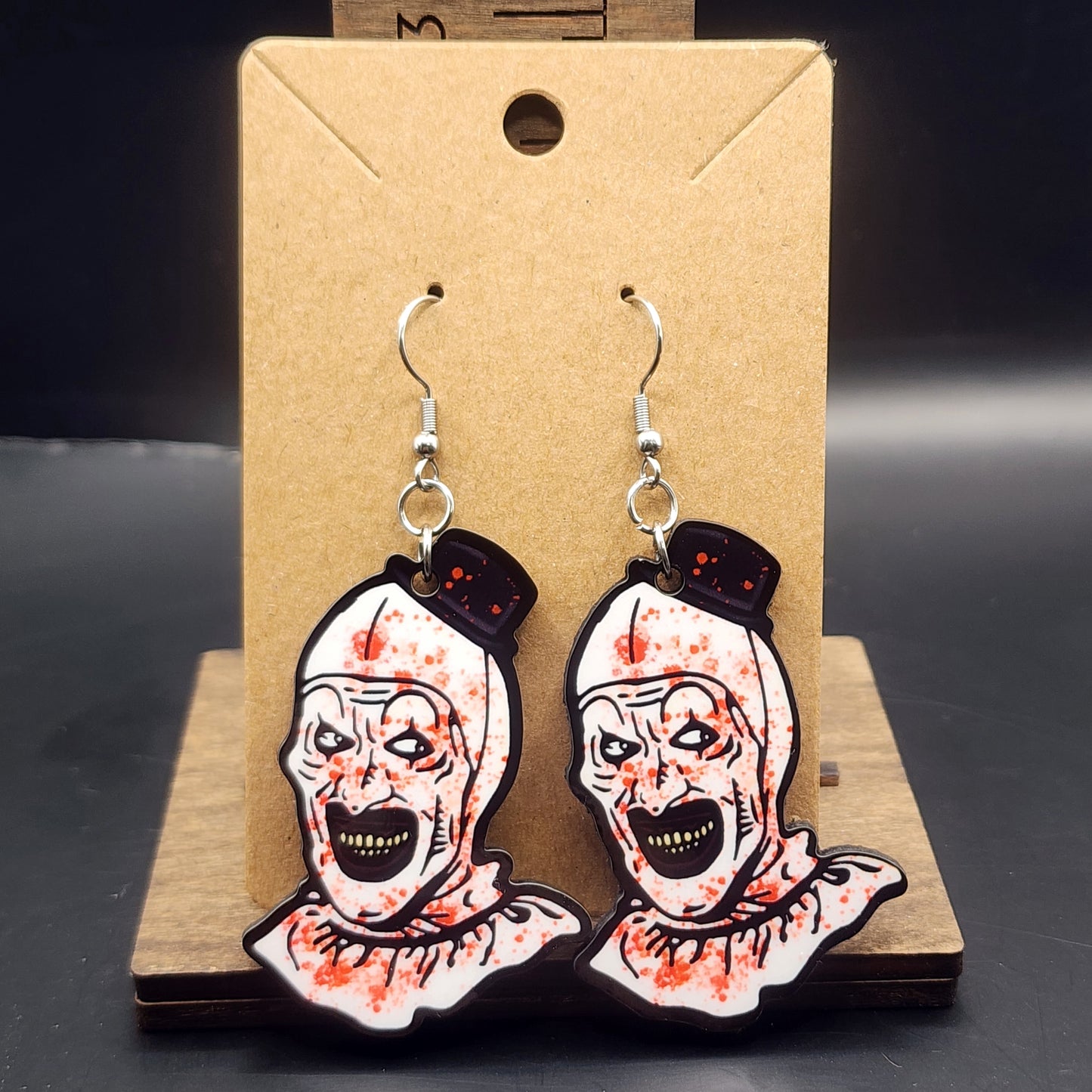 Terrifying Bloody Clown Earrings